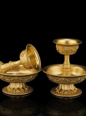 金萨文化  便携式8cm护法杯随身款 纯铜护法杯方便携带摆件供