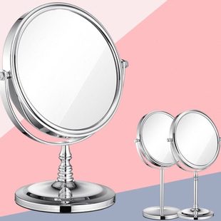 复古家用手持双面放大化妆镜卧室梳妆台镜子化妆镜台式桌面镜子
