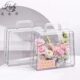 diy材料盒手提插花店透明珍珠空盒包装 盒鲜花花束亚克力花花艺盒