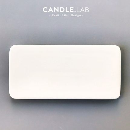 CANDLEf.LAB  白色长方平盘瓷盘调色盘蜡烛制作工具试色盘N1