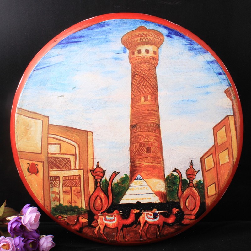 新疆维吾尔手工i民族乐器彩绘快乐大巴扎手鼓舞台装饰鼓新疆手鼓