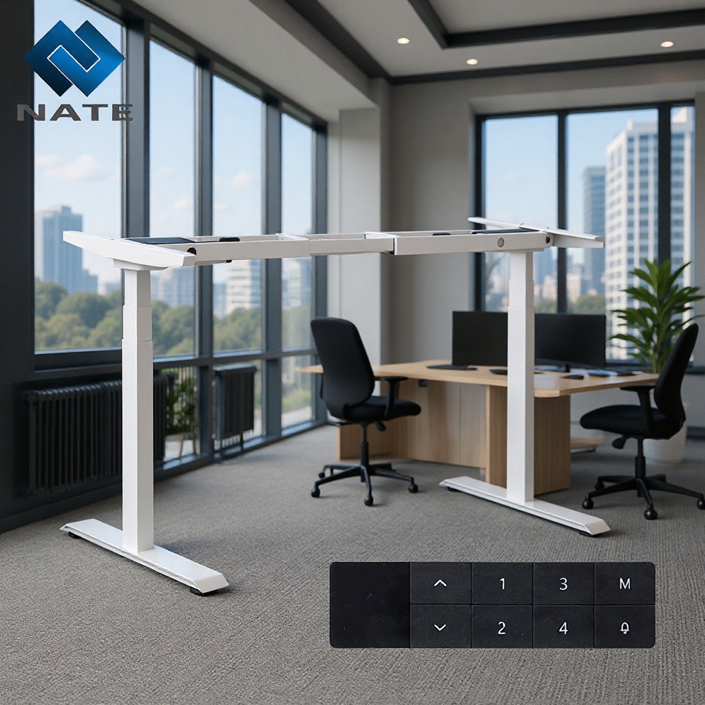 电动升降桌架腿双电机现代轻奢工作台电脑桌家用学习书桌办公桌腿