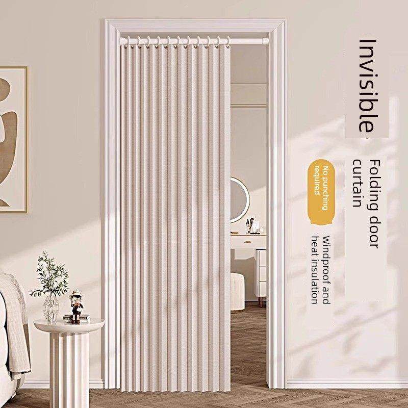 高档磁性折叠门帘空调风挡玻璃卧室隔断窗帘厨房窗帘浴室防水窗帘