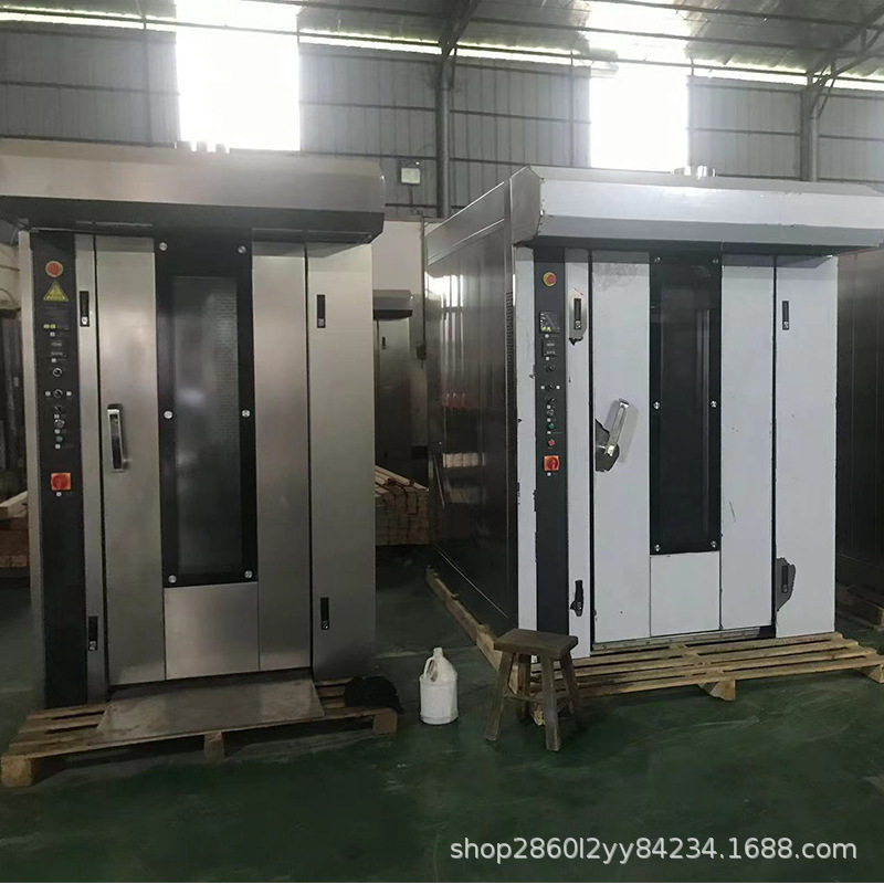 大型16盘热风旋转炉汉堡蛋糕生产线面包烤箱大型36盘