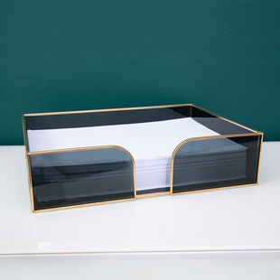 A4列印纸文件收纳盒办公室桌面大容量透明置物盒档案资料置物架子