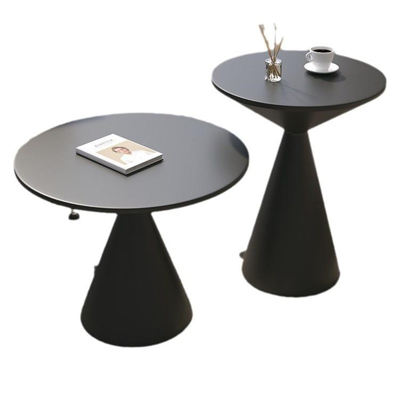 床头柜茶几小型卧室床边客厅沙发边几可移动床头桌子中古风黑色