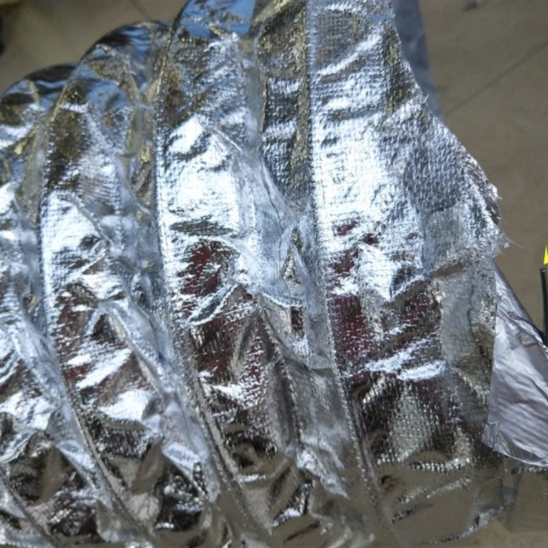 50mm/2寸铝箔管玻纤布耐高温管复合管通风管阻燃防火伸缩管排风管