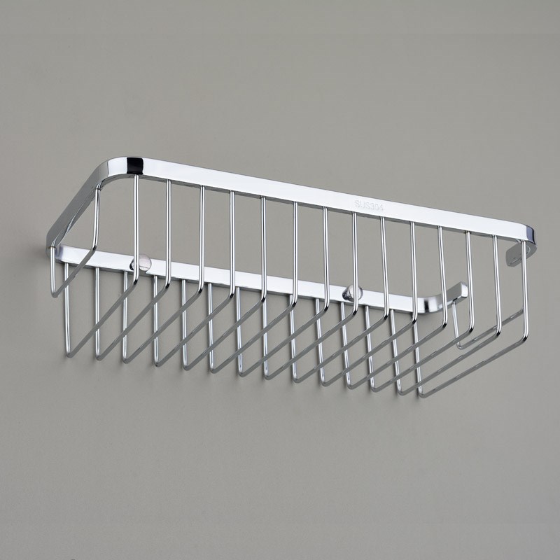 304不锈钢置物架网篮厕所淋浴房浴室卫生间壁挂收纳洗漱架