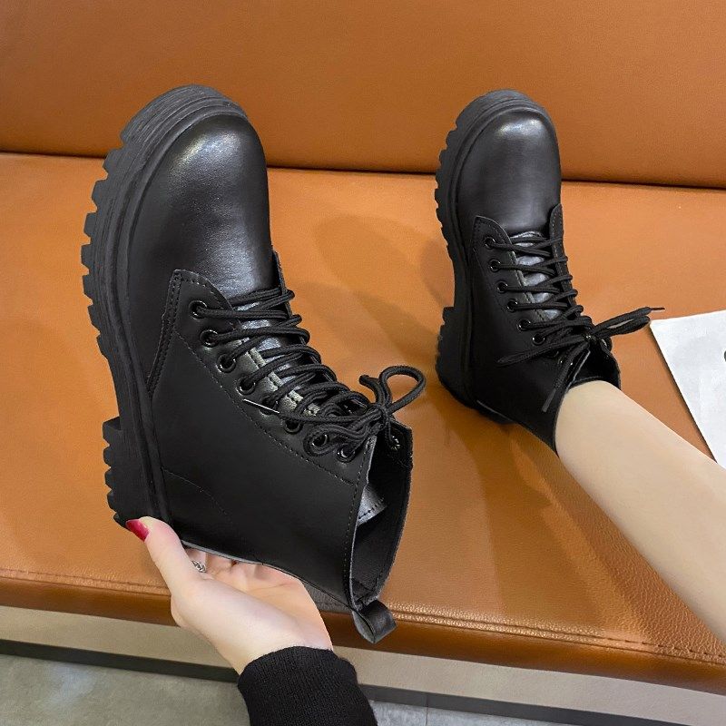 大码女鞋41一43脚宽胖妹妹显脚小平底马丁靴女英伦风百搭机车靴40,女鞋,马丁靴,淘宝优惠券,粉丝福利购,淘宝优惠卷