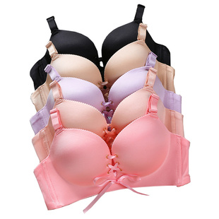 少女拉B小胸聚拢内衣套装 超加厚平胸a杯显大无钢圈上托文胸罩8cm