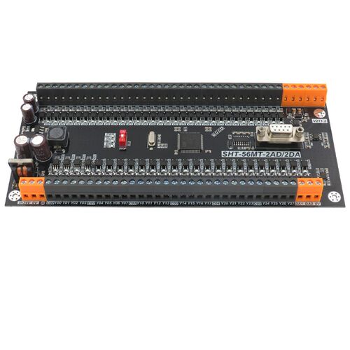 56点4轴200Kj高速脉冲PC兼容FX3U编程带模拟量32入24出232+485通