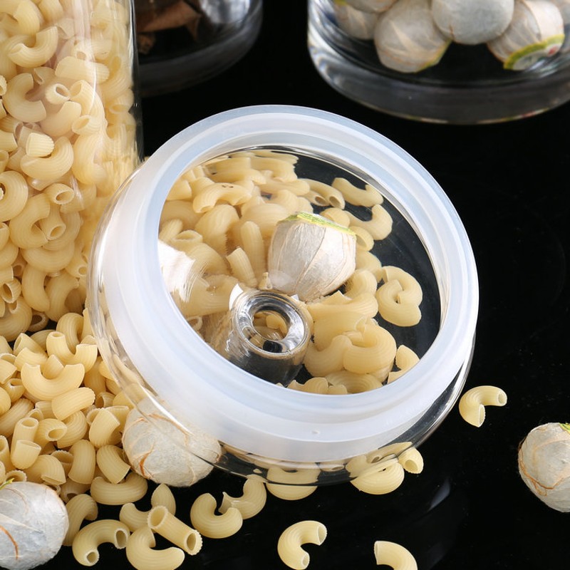 大口径玻璃密封罐高清无铅陈皮罐子细高茶叶瓶透明带盖大号展示瓶