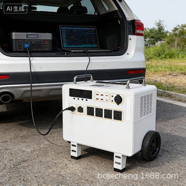 博结成B-2400W应急电源220V输出户外移动电源太阳能发电站