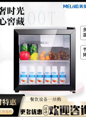 美菱立式商用展示柜冰柜饮料水果啤酒玻璃保鲜柜冰吧大容量冷柜