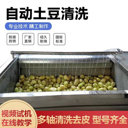 土豆清洗去皮机商用果蔬清洗机去皮切片切丁切丝组合机耐用商用