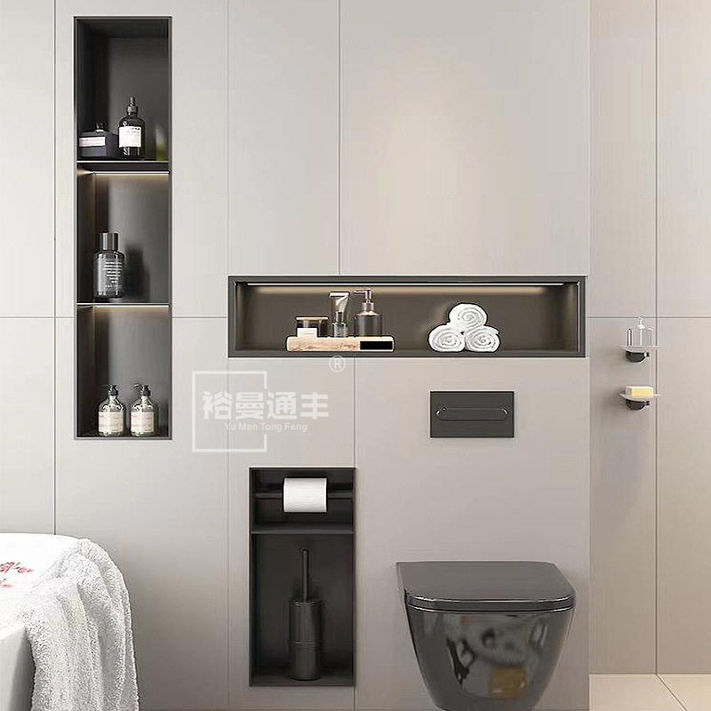 酒店别墅浴室金属隔板储物架卫生间多层置物架不锈钢壁龛嵌入式框,家装主材,壁龛,淘宝优惠券,粉丝福利购,淘宝优惠卷