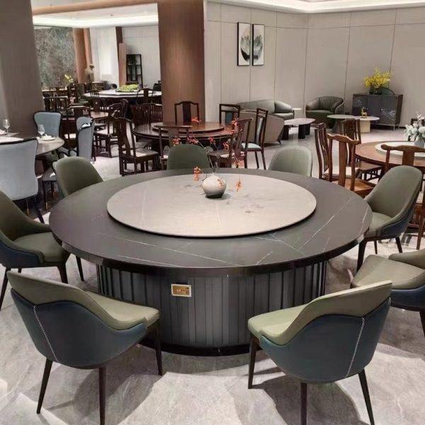 酒店餐桌大圆桌电动岩板转盘饭店包厢15人20人宴会大理石火锅餐桌,商业/办公家具,酒店桌椅,淘宝优惠券,粉丝福利购,淘宝优惠卷