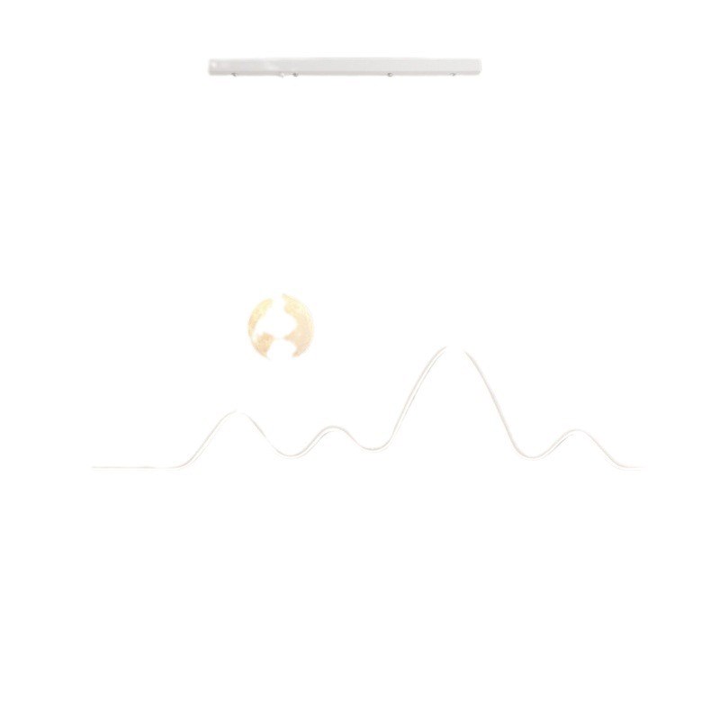 餐厅吊灯轻奢饭厅餐桌吧台v灯具大气现代简约月球灯极简长条餐厅