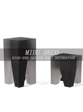 现代欧式轻奢水晶几何椅子小摆件样板房I售楼处书房客厅桌面装饰