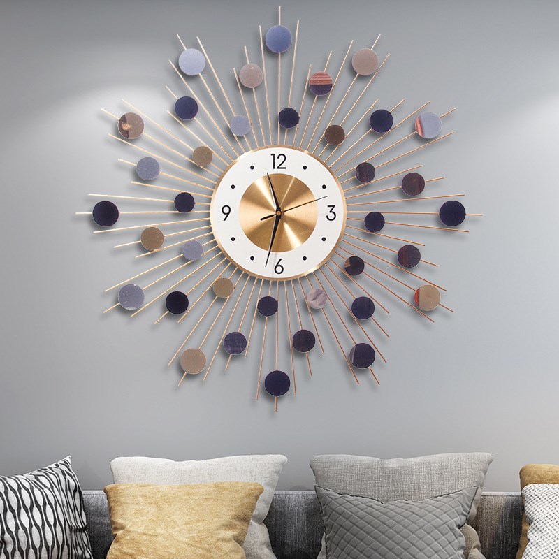 时尚北欧钟表客厅现代简约家用装饰时钟挂墙网红创.意餐厅挂钟