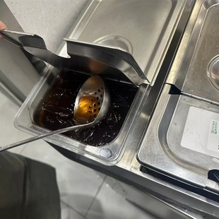 304不锈钢分数盆翻盖1/3分数盆折叠盖子奶茶店定制款