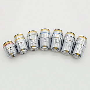 金相显微镜长工作距离平场物镜低倍高倍镜5倍50倍80倍40倍100倍