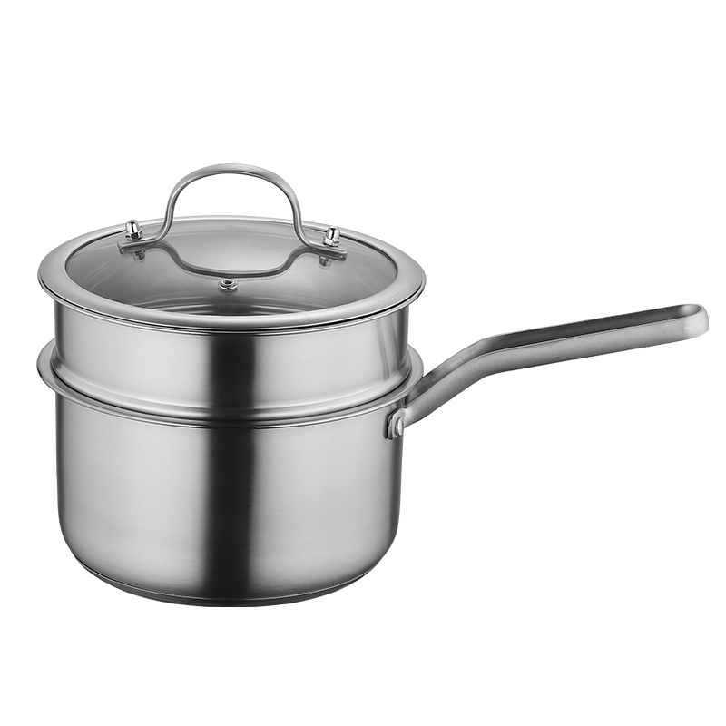 宝宝婴儿304不锈钢奶锅双层不粘锅加厚辅食锅热奶锅家用小蒸锅
