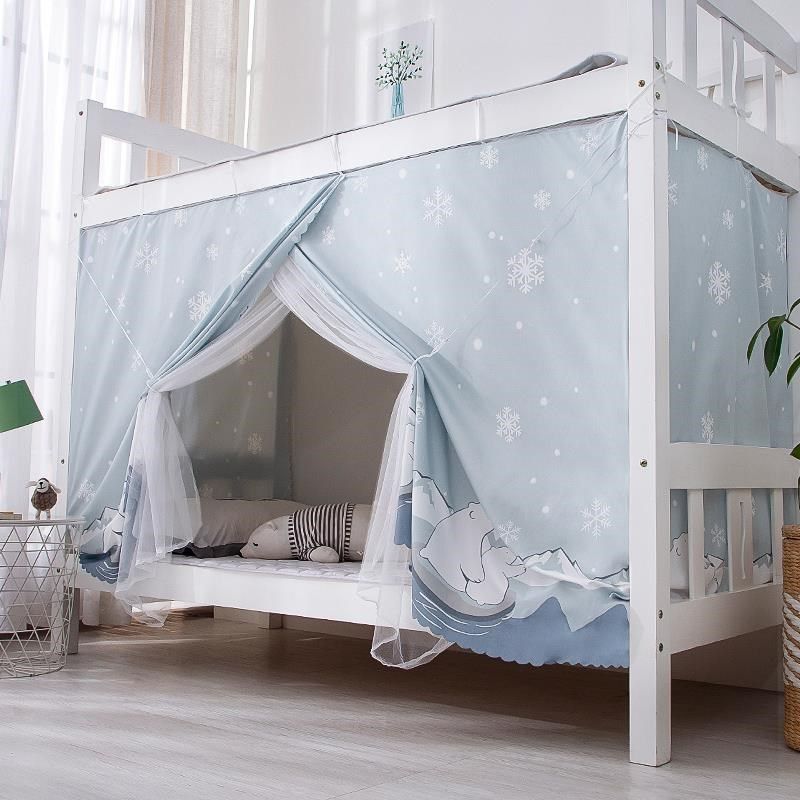 宿舍床帘蚊帐一体式大学学生寝室防蚊遮光布上铺上下铺少女全封闭,床上用品,蚊帐,淘宝优惠券,粉丝福利购,淘宝优惠卷