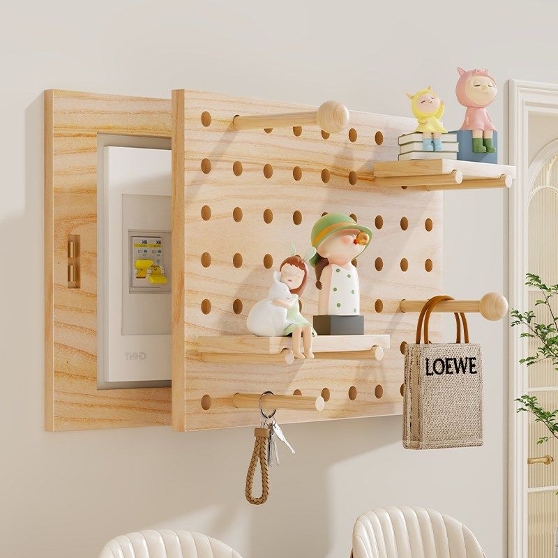 实木纹电表箱装饰画定制多媒体强弱遮挡框电闸网络线盒盖面板挂画