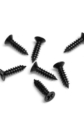 M2.6 M3.5 304不锈钢黑色十字沉头自攻螺丝螺钉平头自攻钉尖头 KA