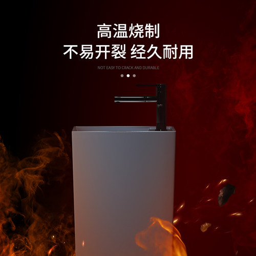 立柱式洗脸盆阳台洗手盆陶瓷立柱盆卫生间小户型一体落地式水池