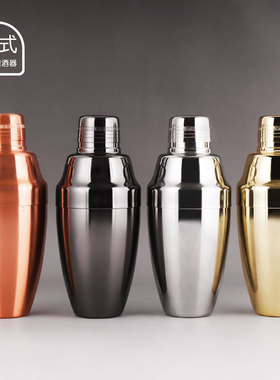 美式不锈钢调酒器调酒摇酒v调杯器具调酒杯师器壶杯工具酒吧杯子