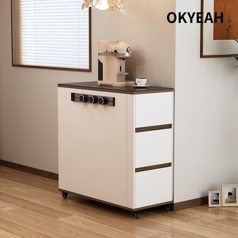 中古风可移动单独岛台柜小户型岩板餐桌一体极窄餐边柜储物柜定制,住宅家具,岛台,淘宝优惠券,粉丝福利购,淘宝优惠卷