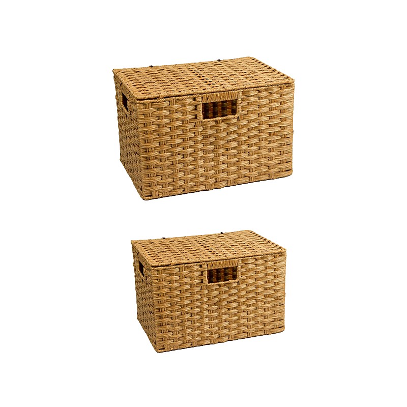 W358翻盖杂色衣物床单收纳篮日式简约大容量储物筐大号小号组合