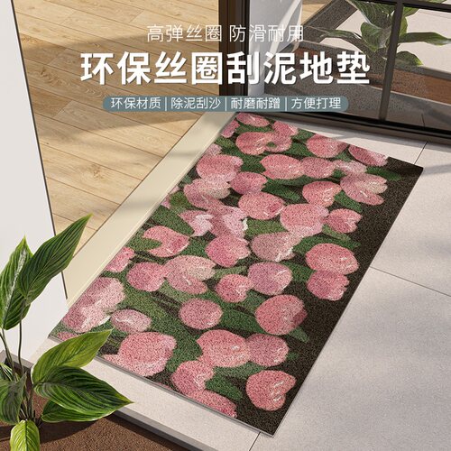 入户门地垫pvc丝圈可裁剪进门蹭脚F垫子家用玄关门口耐磨防滑地毯