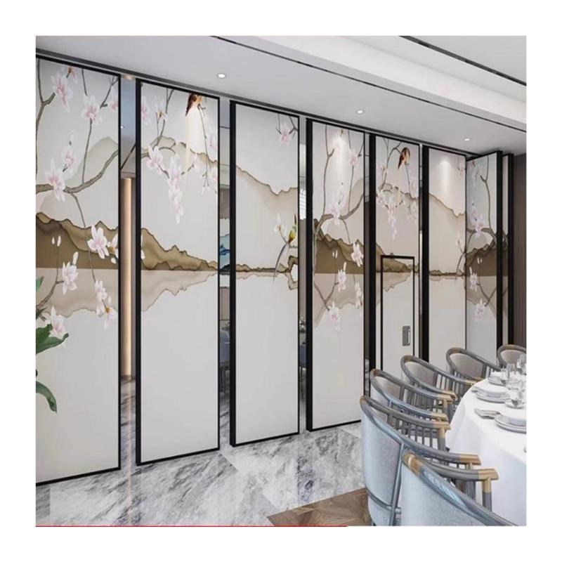 酒店活动隔断墙酒店包厢隔断房可折叠移动推拉门隔音宴会吊轨办公