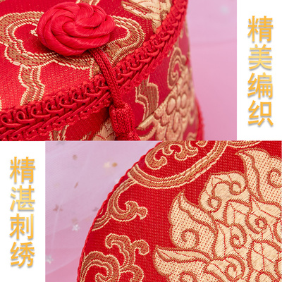 陪嫁针线包结婚婚庆针线盒嫁妆礼盒新婚家用缝纫工具盒喜庆红色盒