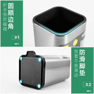 不锈钢筷子沥水筒家用厨具收纳桶刀叉汤勺餐具盒厨房放锅铲置物架