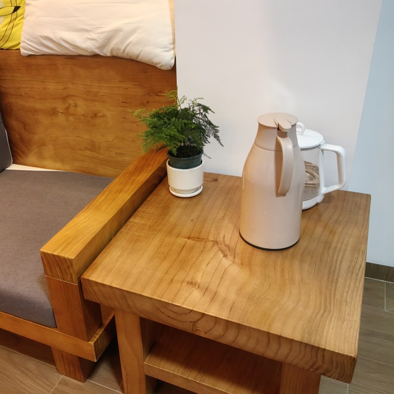 实木大板自然边整块桌面板茶台茶桌台面白蜡木松木板整张桌板定制