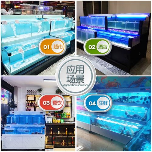 饭店鱼缸商用酒店超市海鲜鱼缸螃蟹卖鱼专用移动海鲜池制冷机一体