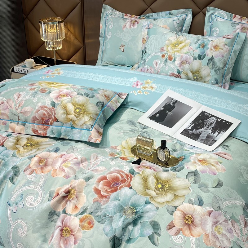 欧式提花四件套全棉纯棉斜纹4件套结婚陪嫁喜庆被套床单床上用品