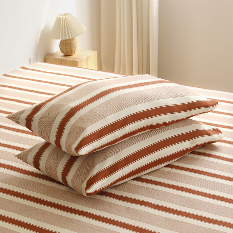 A类加厚老粗布条纹床单单件纯棉100全棉单双人三件套棉布布料