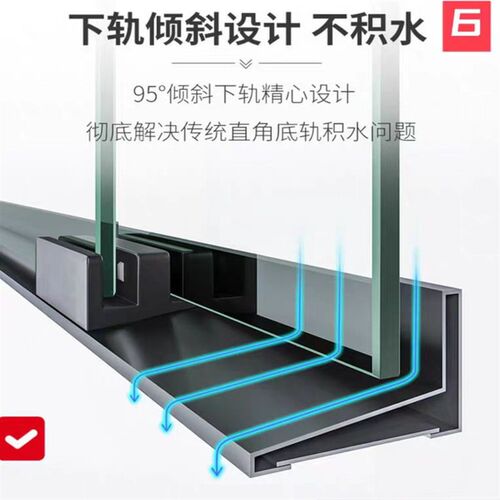 一字型极窄边框不锈钢淋浴房整体卫生间干湿分离隔断玻璃浴室推拉