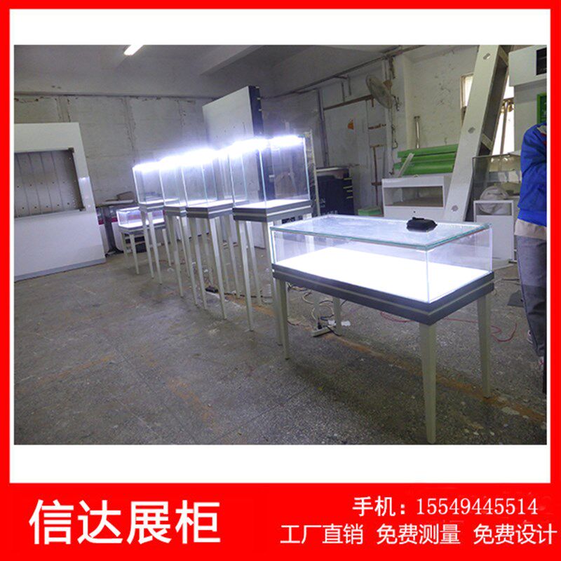 木质金银珠宝首饰展示柜透明玻璃奢饰品展柜精品陈列柜定制展示柜