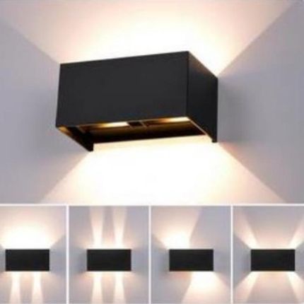 室外防水卧室过道黑色白色现代简约浴室客厅卫生间led壁灯