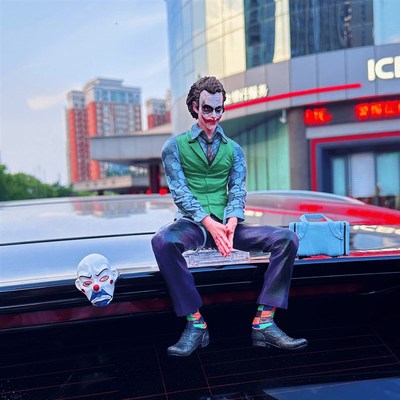 车顶小丑希斯莱杰车尾部坐姿汽车摆件挂件车载车外装饰公仔玩偶24