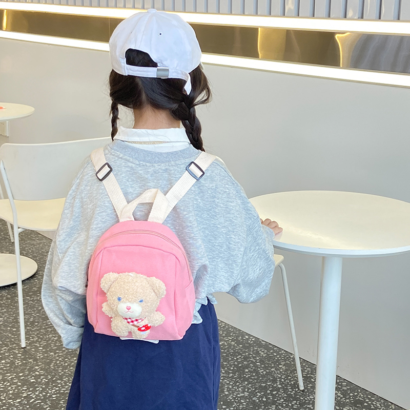 幼儿园书包男童可爱卡通帆布儿童後背包女孩新款洋派迷你小童背包
