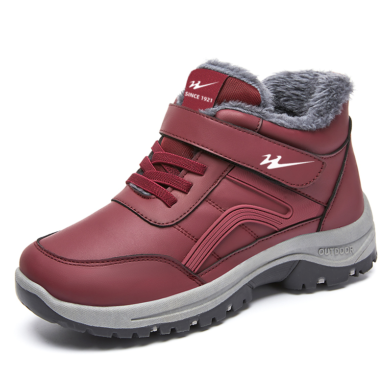 双星妈妈鞋冬季休闲棉靴加绒保暖