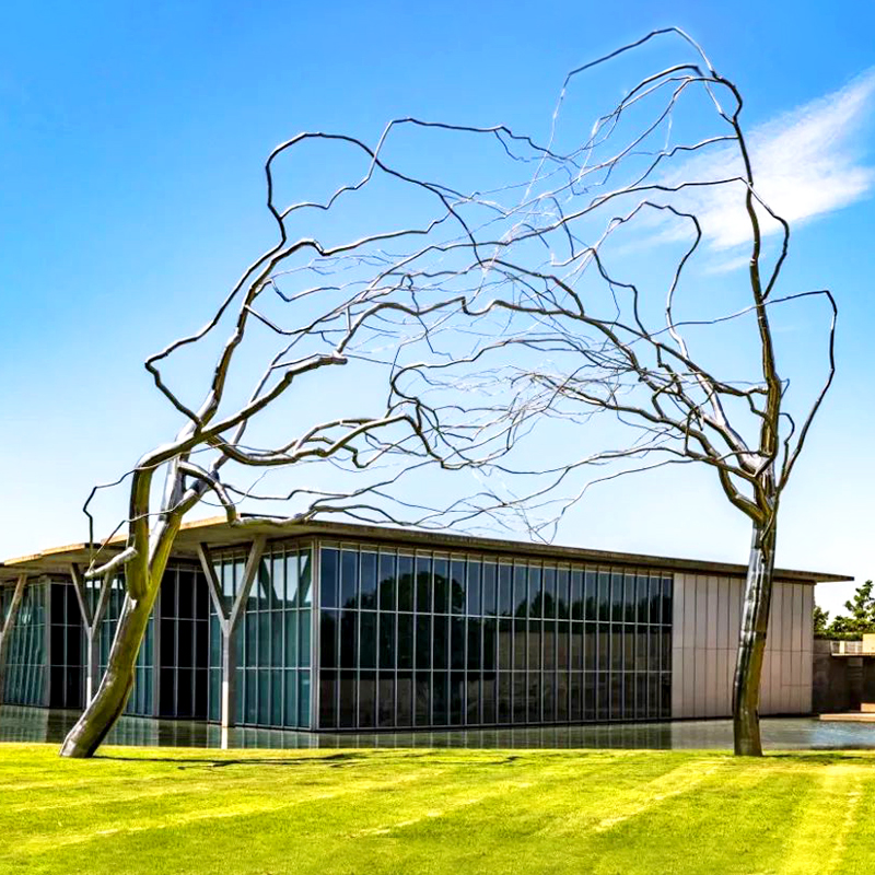 户外大型不锈钢树雕塑定制金属镂空抽象摆件小区公园景观售楼处