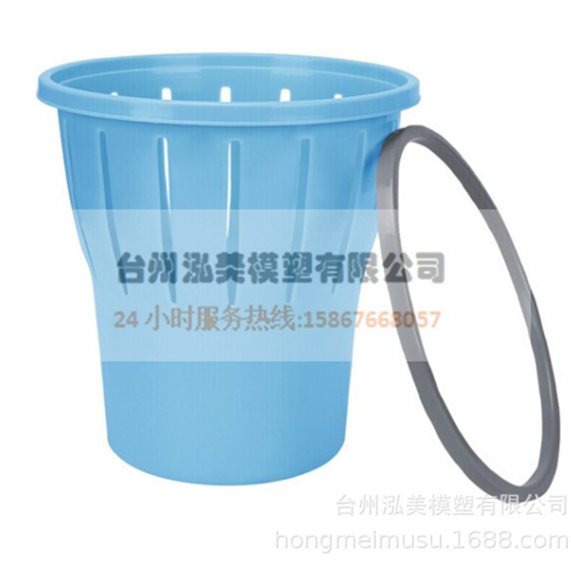 垃圾桶注塑模具家用无盖塑料垃圾桶模具户外垃圾桶模具日用品模具